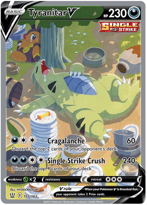 Tyranitar V Battle Styles 155 Pokemon Card