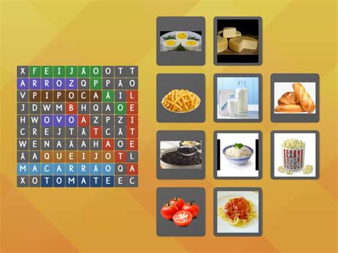 Sesi Ca A Palavras Alimentos Wordsearch