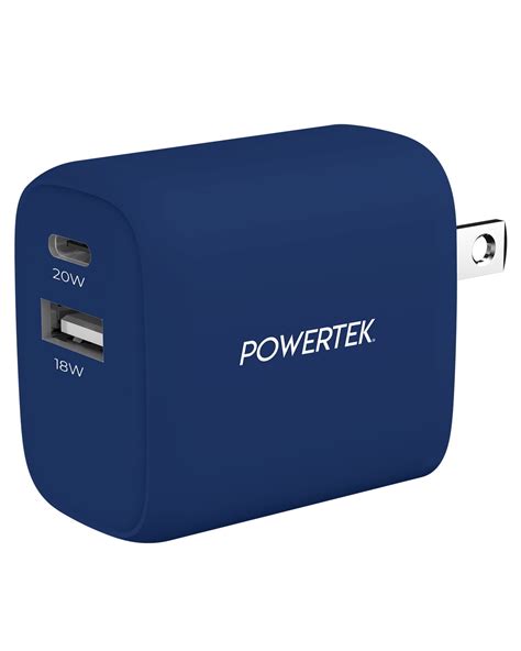 Liquipel Powertek W Pd Usbc And W Usba Dual Port Wall Block Charger