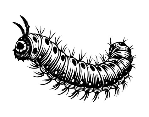 Caterpillar silhouette vector illustration | Premium AI-generated vector