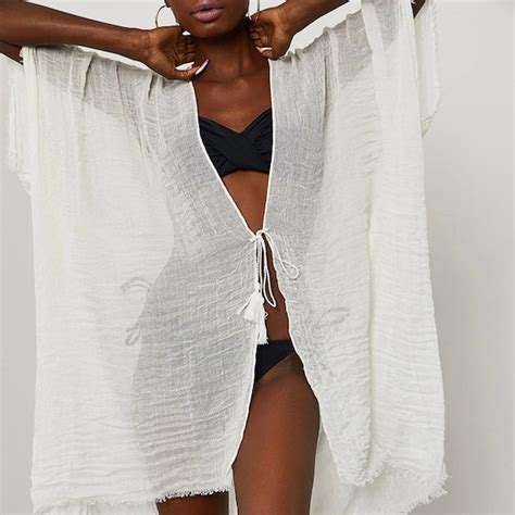 White Linen Beach Cover Up Etsy Australia