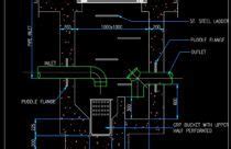 Typical Section Of Pedestel Type Wash Basin Cad Drawing Dwg