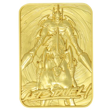 Yu Gi Oh Limited Edition 24k Gold Plated Gaia The Fierce Knight Metal Card