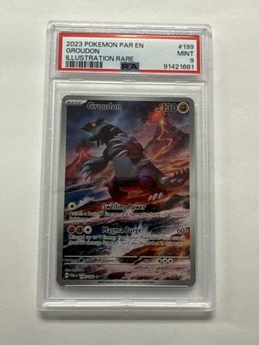 POKEMON PARADOX RIFT GROUDON 199 SPECIAL ILLUSTRATION RARE PSA 9 MINT