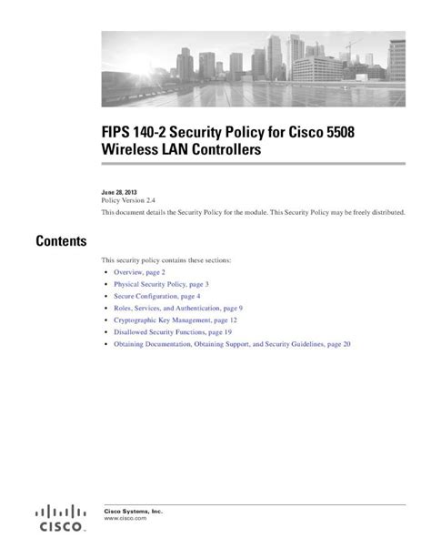 Pdf Fips Security Policy For Cisco Wireless Lan