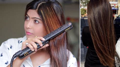 Hair Straightening At Home In Hindi How To Use Hair Straightener