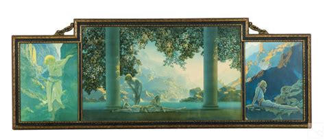 Sold Price Maxfield Parrish 1870 1966 Litho Print Triptych January 3