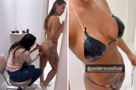 Topless Andressa Urach faz tour pelo corpo após bronzeamento