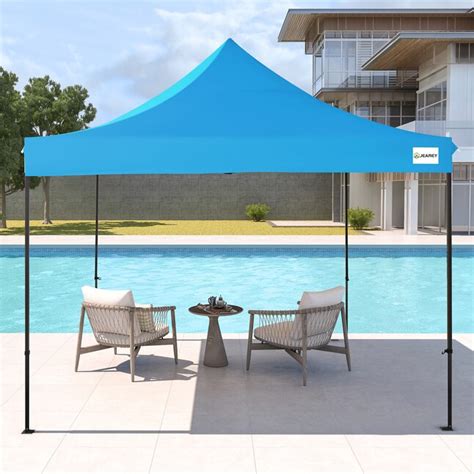 Jearey 10 Ft X 10 Ft 10 Ft X 10 Ft Patio Gazebo Blue Metal Square Pop Up Gazebo In The Gazebos