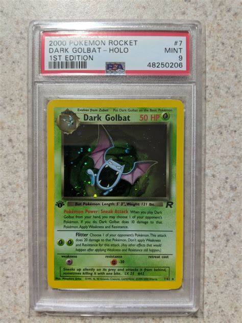 Pokemon Team Rocket St Edition Dark Golbat Holo Psa Mint