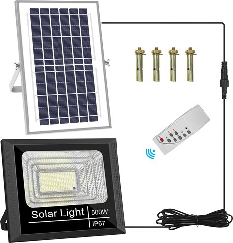 EEGVUY Lampara Solares Exteriores 1200W Luz Solar Exterior Jardin 396