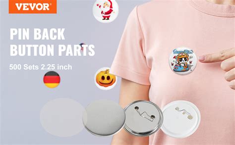 Vevor Kit Di Bottoni Badge Spille Personalizzate In Metallo Plastica