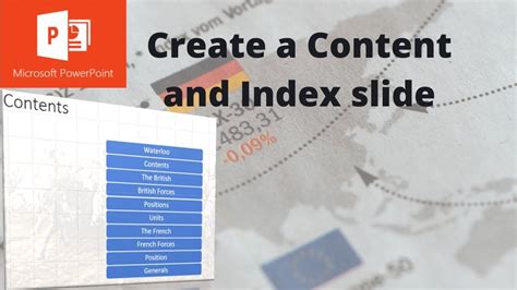 How To Add A Table Of Contents And An Index Slide In Powerpoint In 2022