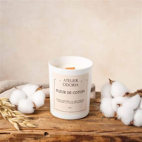 Bougie V G Tale Artisanale Fleur De Coton G Atelier Odoria