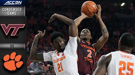 Virginia Tech Vs Clemson Condensed Game ACC Basketball 2019 20 YouTube