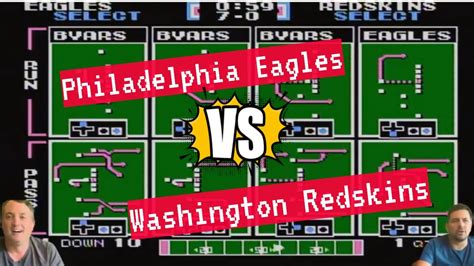 Tecmo Man Vs Man Philadelphia Eagles Vs Washington Redskins Youtube