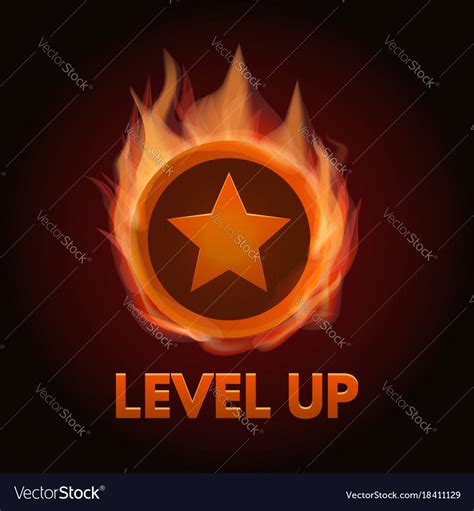 Level Up Game Bonus Icon Royalty Free Vector Image