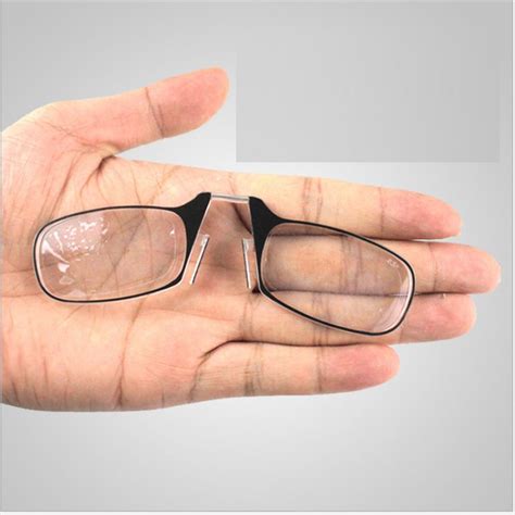 Unisex Wallet Reading Glasses With Case Credit Card Size Emergency Reader Mini Nose Clip Tr90