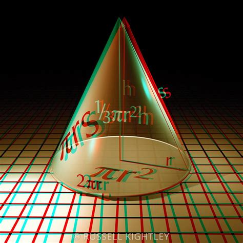 Russell Kightley Scientific Illustrator Animator Anaglyph Of A Cone