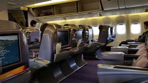 Airline Review Thai Airways Business Class Boeing 777 300 With Angled Flat Seats Seoul