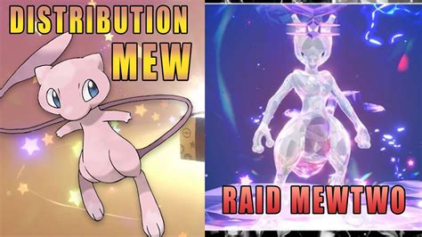 Distribution Mew et Raid téracristal Mewtwo Pokémon Écarlate Violet