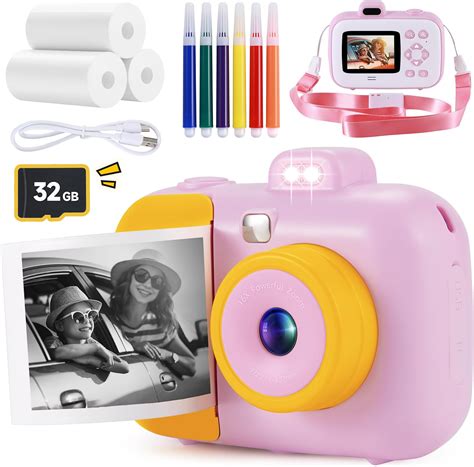 Amazon.com : Kids Camera Instant Print for Girls Boys, Kids Digital ...