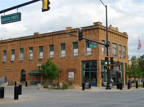 Spearfish South Dakota Downtown With Historic Buildings Editorial