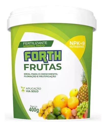 Fertilizante Adubo Mineral Misto Forth Frutas Npk 9 Nutrientes 400g