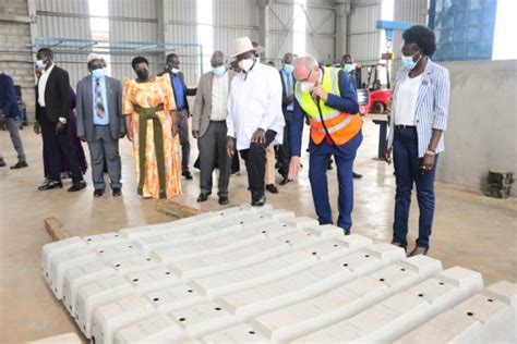 Uganda S President Inaugurates Concrete Sleeper Factory Constructafrica