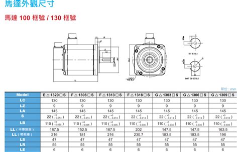 Fx台达伺服电机 马达外形尺寸，马达100框号130框号 伺服电机蜗轮涡杆减速机伺服电机精密减速机伺服电机直角行星减速机伺服马达专用