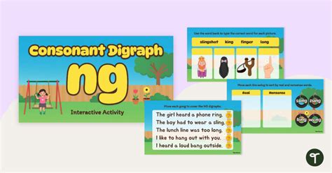 Consonant Digraph Ng Interactive Activity Teach Starter