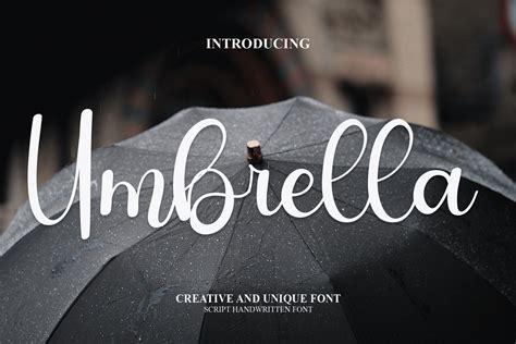 Umbrella Font By Robbots Stores · Creative Fabrica