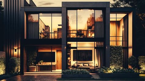 Premium Photo | Modern townhouse design house