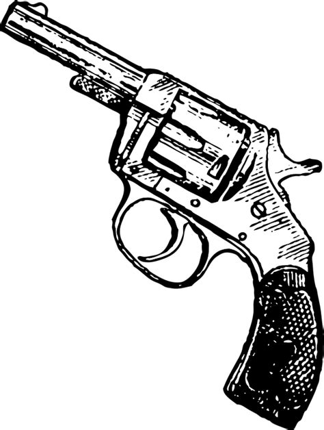 Revolver Pistol Drawings