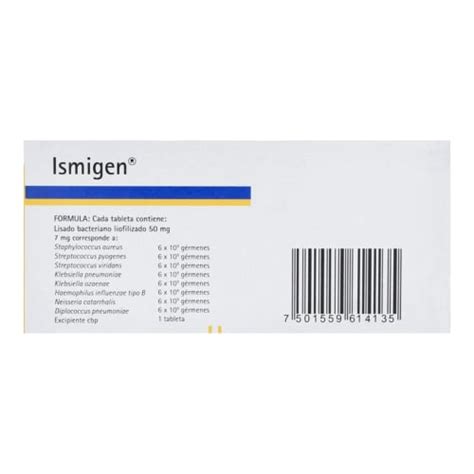 Compra Ismigen Lisado Bacteriano Liofilizado Mg Con Tabletas En Prixz