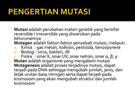 Mutasi Kromosom Dapat Terjadi Akibat Adanya 9