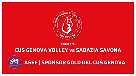 CUS Genova Volley Vs Sabazia Savona Serie C YouTube