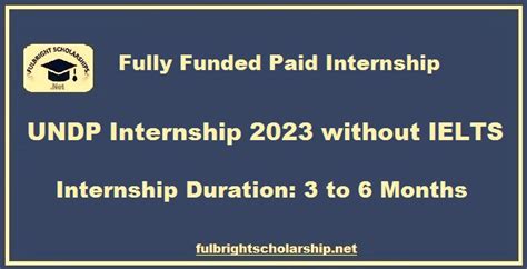 UNDP Internship 2023 without IELTS | Fully Funded