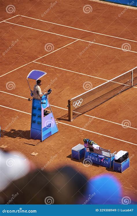 Roland Garros Tennis Court Used For Paris Editorial Photo