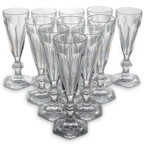 At Auction Pc Baccarat Crystal Harcourt Versailles Fluted