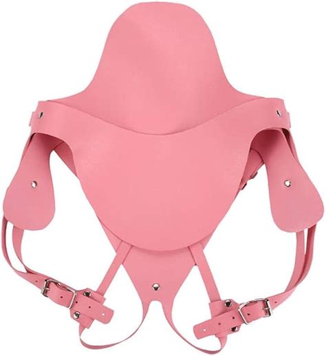 Pink PU Leather Strapon Ajustable Bondage Strap On Dildo Bragas