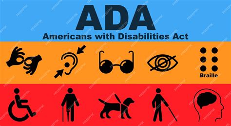 Premium Vector Ada Americans With Disabilities Act Concept With