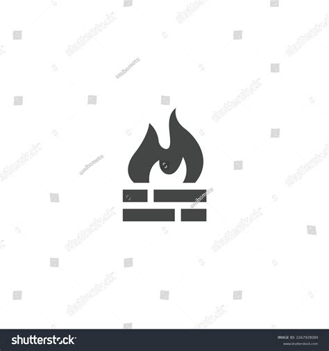 Firewall Icon Black White Vector Graphic Stock Vector (Royalty Free ...