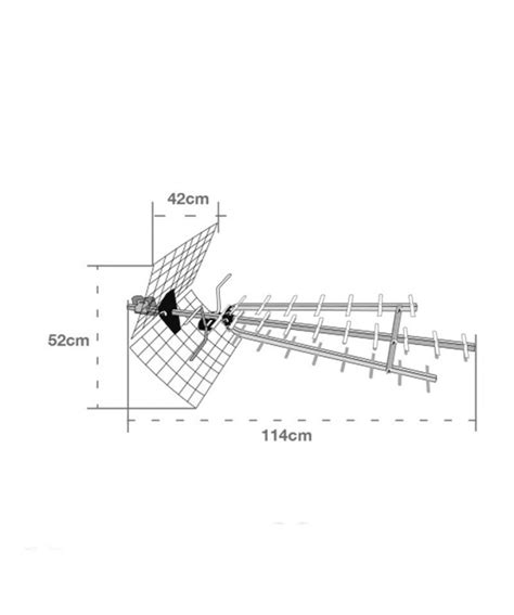 Antena Exterior UHF HD Triple Amplificada 57 DB 4K Compatible 4G