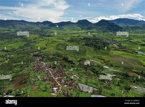 Aerial view of Garut regency, West java, Indonesia Stock Photo - Alamy