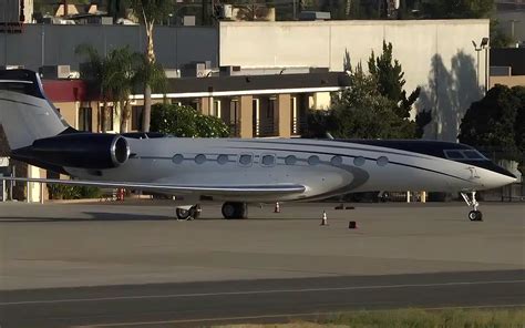 Jeff Bezos' $80m Gulfstream G700 spotted at LA airport