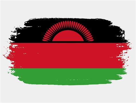 Premium Vector Artistic Grunge Brush Flag Of Malawi Isolated On White