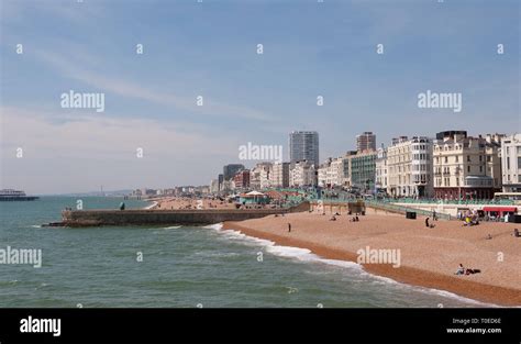 seafront   seaside town  brighton sussex england stock photo
