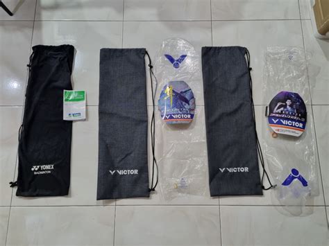 Premium Victor Yonex Racket Bags Dark Grey Black Sports