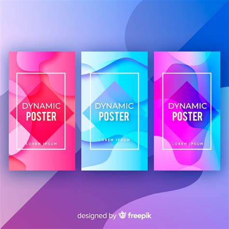 Free Vector Dynamic Poster Collection